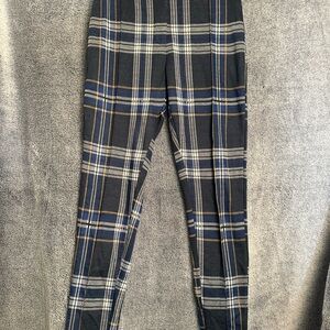 Woman’s Free People blue Plaid Pants size small